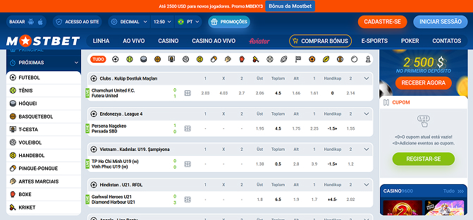 Jogos na Mostbet